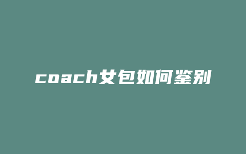 coach女包如何鉴别