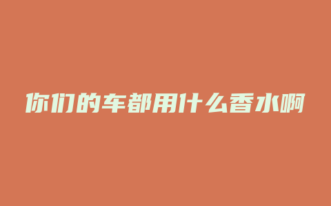 你们的车都用什么香水啊