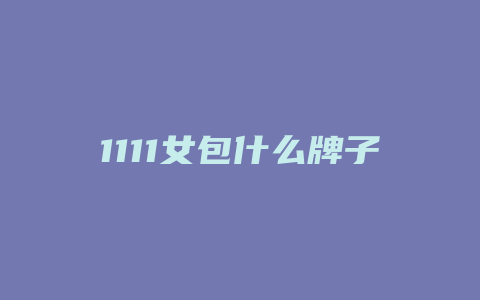 1111女包什么牌子