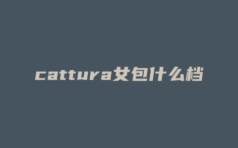 cattura女包什么档次