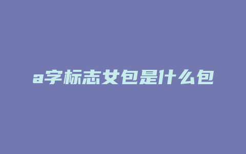 a字标志女包是什么包