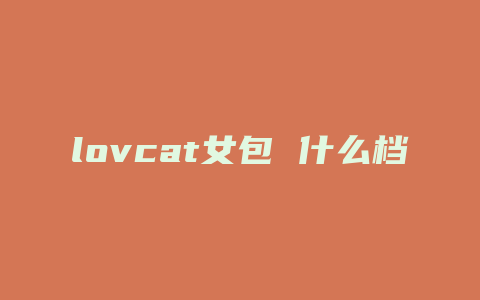 lovcat女包 什么档次