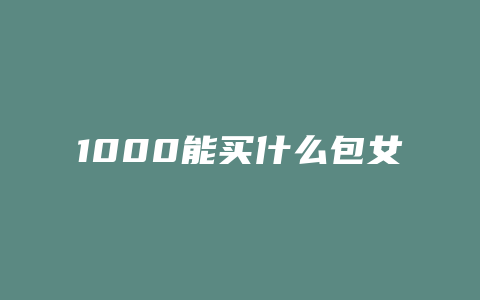 1000能买什么包女