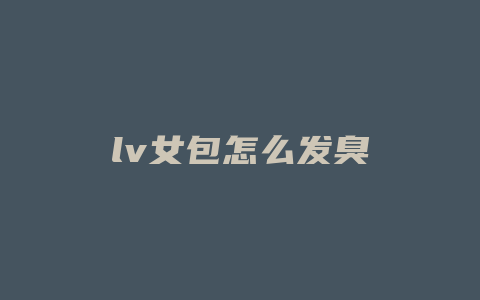 lv女包怎么发臭