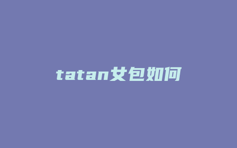 tatan女包如何