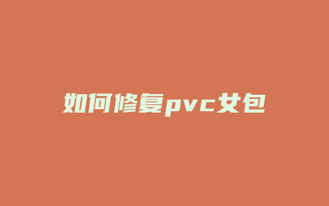 如何修复pvc女包