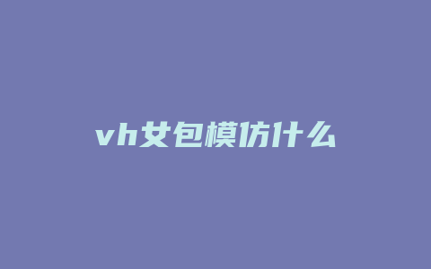 vh女包模仿什么