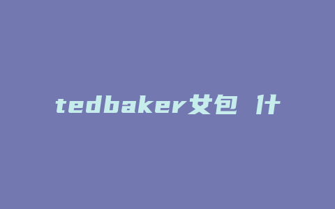 tedbaker女包 什么价位