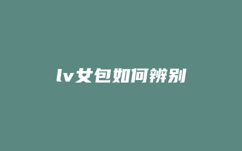 lv女包如何辨别