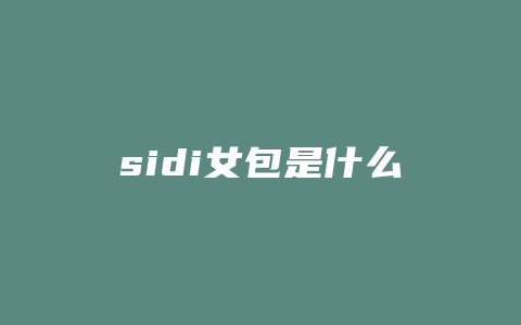 sidi女包是什么