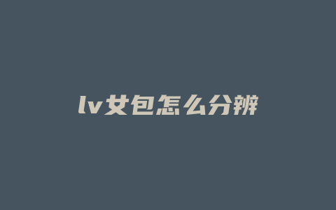 lv女包怎么分辨