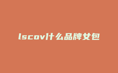 lscov什么品牌女包