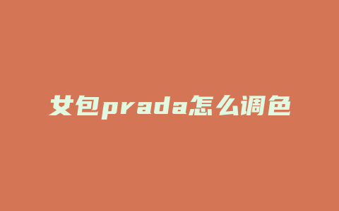 女包prada怎么调色