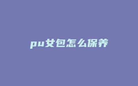 pu女包怎么保养