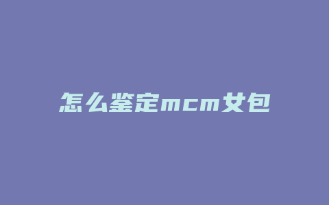 怎么鉴定mcm女包