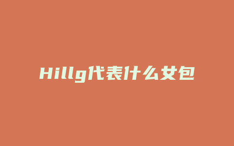 Hillg代表什么女包