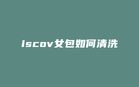 iscov女包如何清洗