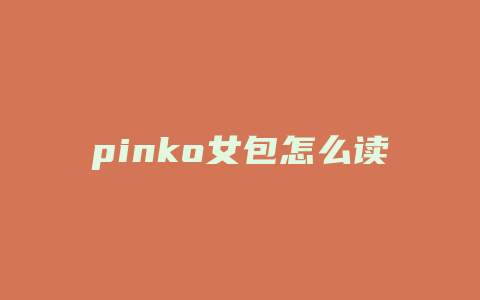 pinko女包怎么读