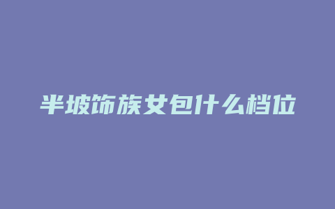 半坡饰族女包什么档位