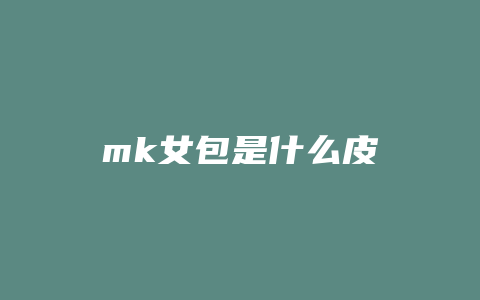 mk女包是什么皮