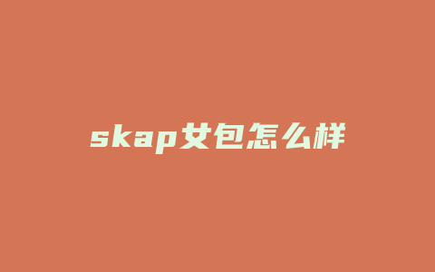 skap女包怎么样